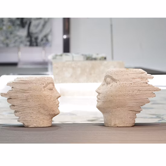 純粋な手彫りの天然石クラシックギリシャ大理石の頭像バスト彫刻